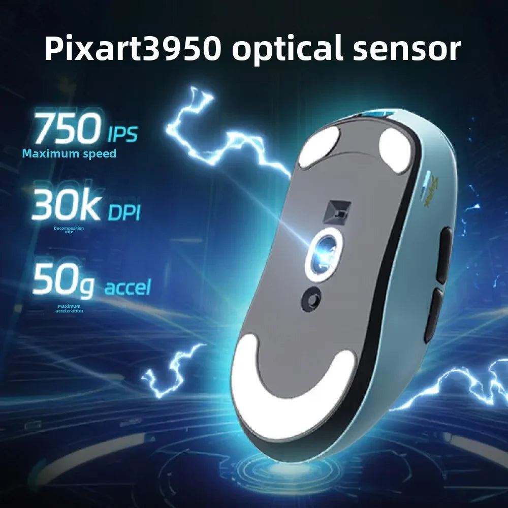 SCYROX V6 Non-Porous 8Khz Wireless Mouse Esports 40G with 8K Receiver Fast Response Pixart 3950 750IPS High Quality Web Driver