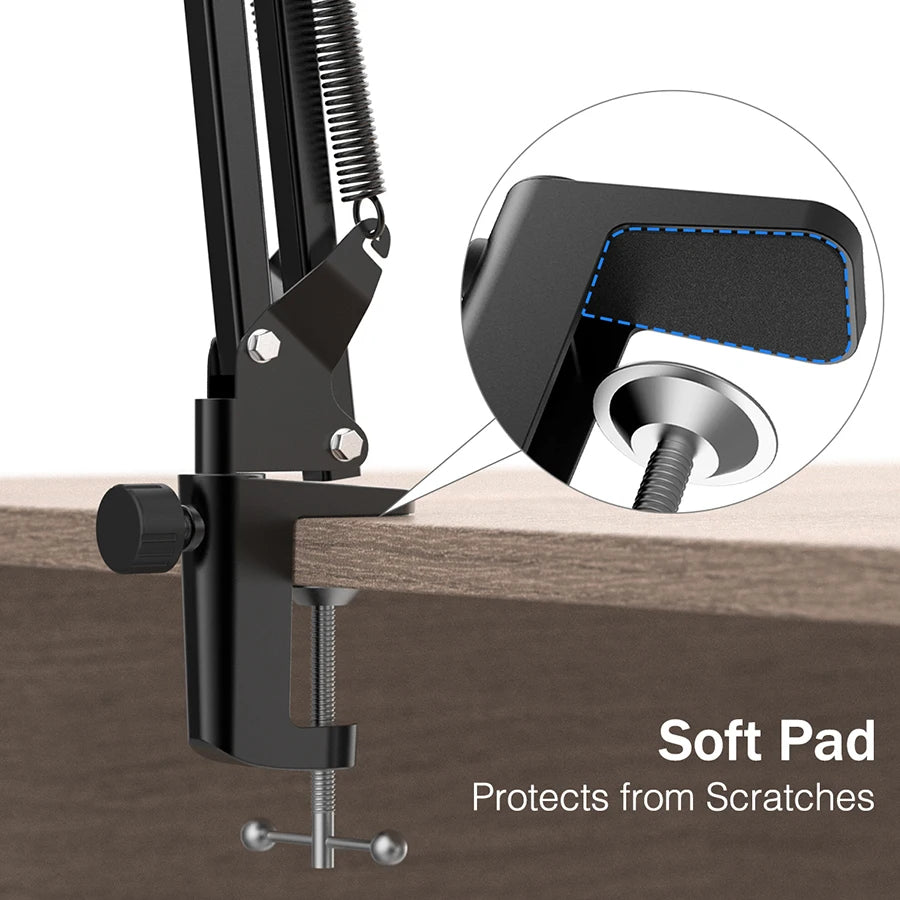 Microphone Arm Boom,Adjustable Suspension Boom with Heavy Duty Clamp,Scissor Mic Stand for Recording,Gaming,K688 K658-CS1