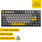 Ak820/Ak820Pro Gaming Mechanical Keyboard Bluetooth 5.1/Wireless/C-Wired Customized Keyboard with Knob Hot Swapping Gasket